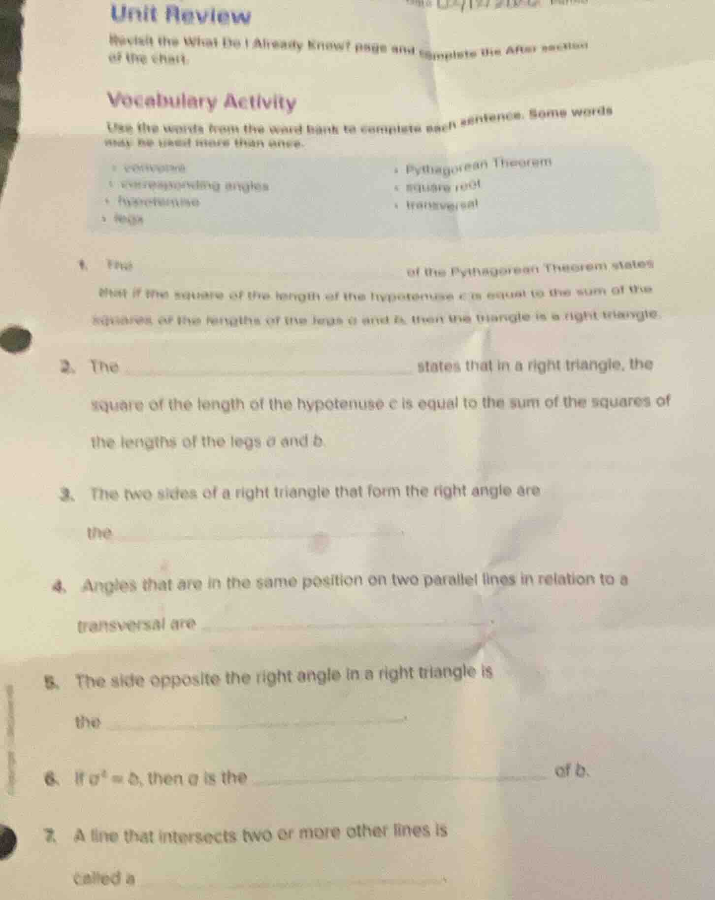 unit review revisit the what do i already know? page and complete the a…