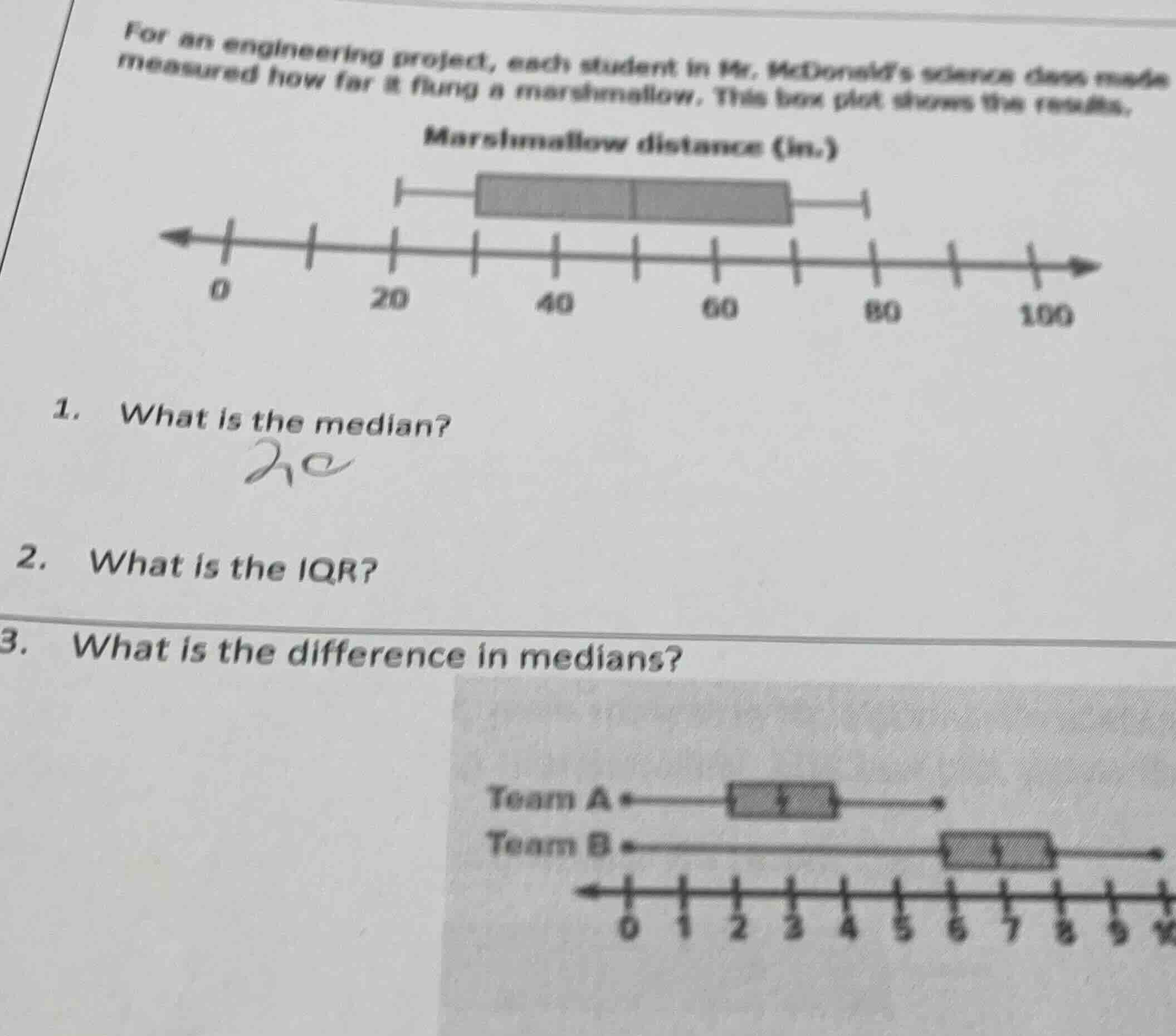 for an engineering project, each student in mr. mcdonalds science class…