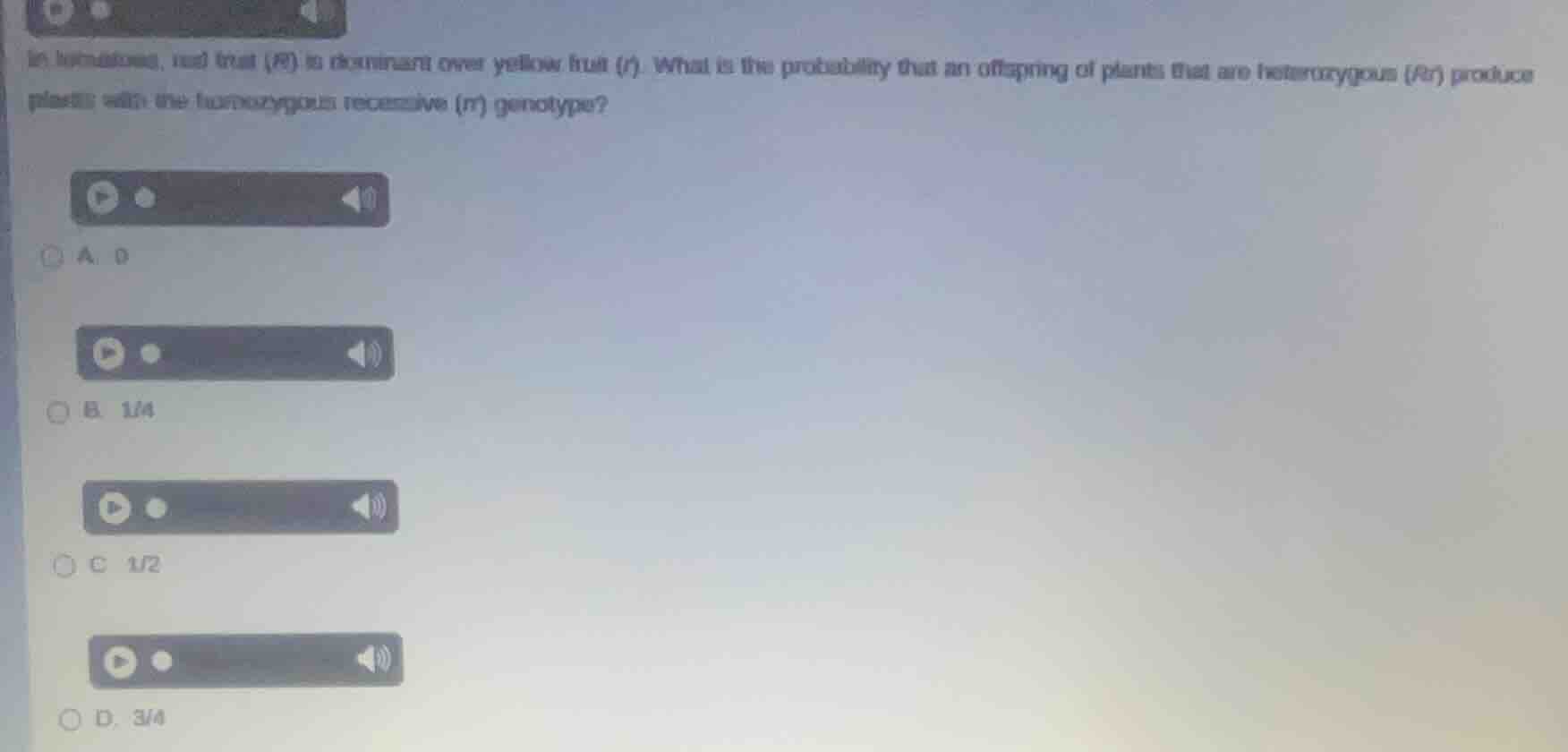 in tomatoes, red fruit (r) is dominant over yellow fruit (r). what is t…