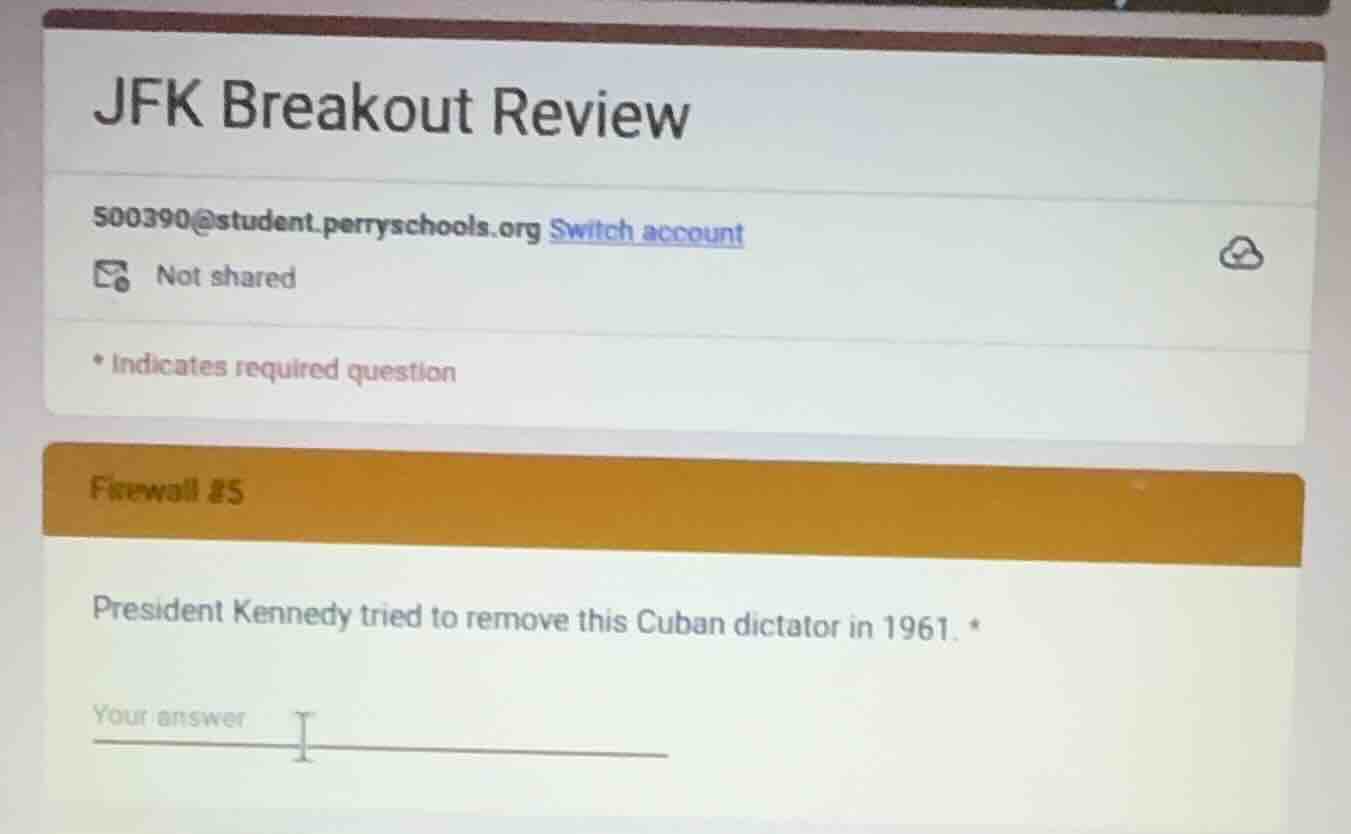 jfk breakout review 500390@student.perryschools.org switch account not …