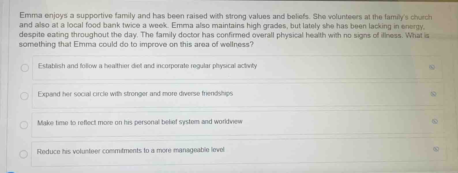 emma enjoys a supportive family and has been raised with strong values …