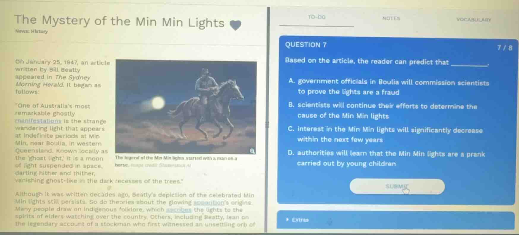 the mystery of the min min lightsnews: historyon january 25, 1947, an a…