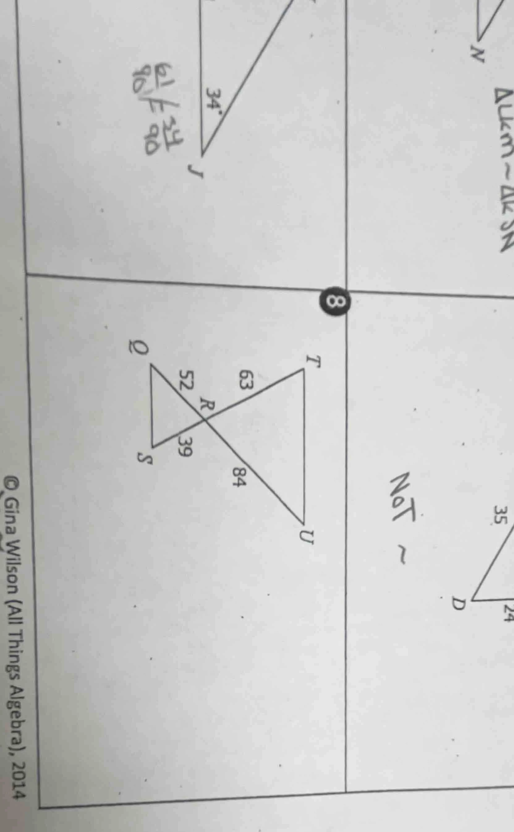 8 not ~ © gina wilson (all things algebra), 2014