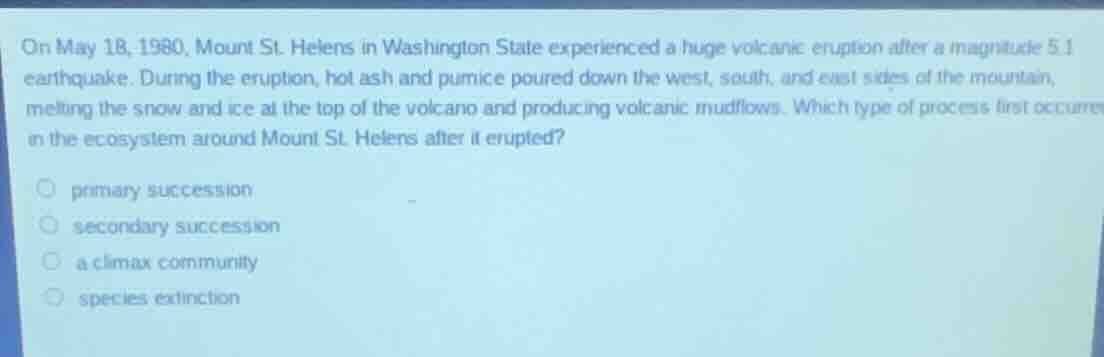on may 18, 1980, mount st. helens in washington state experienced a hug…