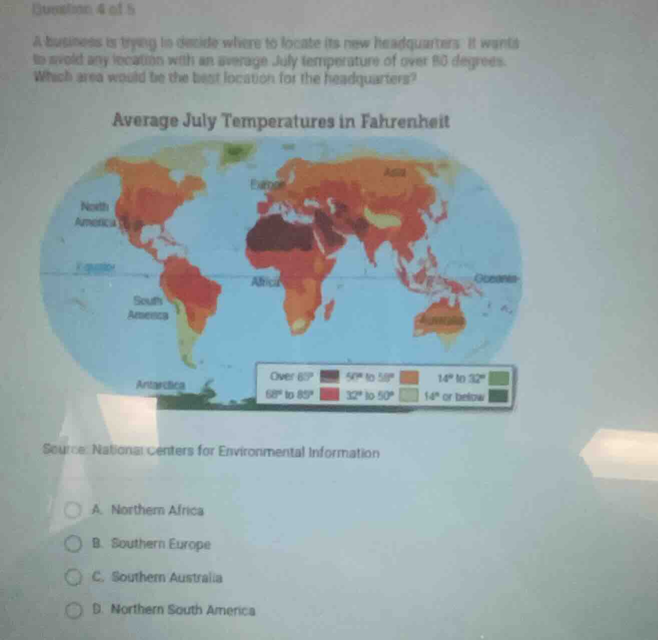 question 4 of 5 a business is trying to decide where to locate its new …