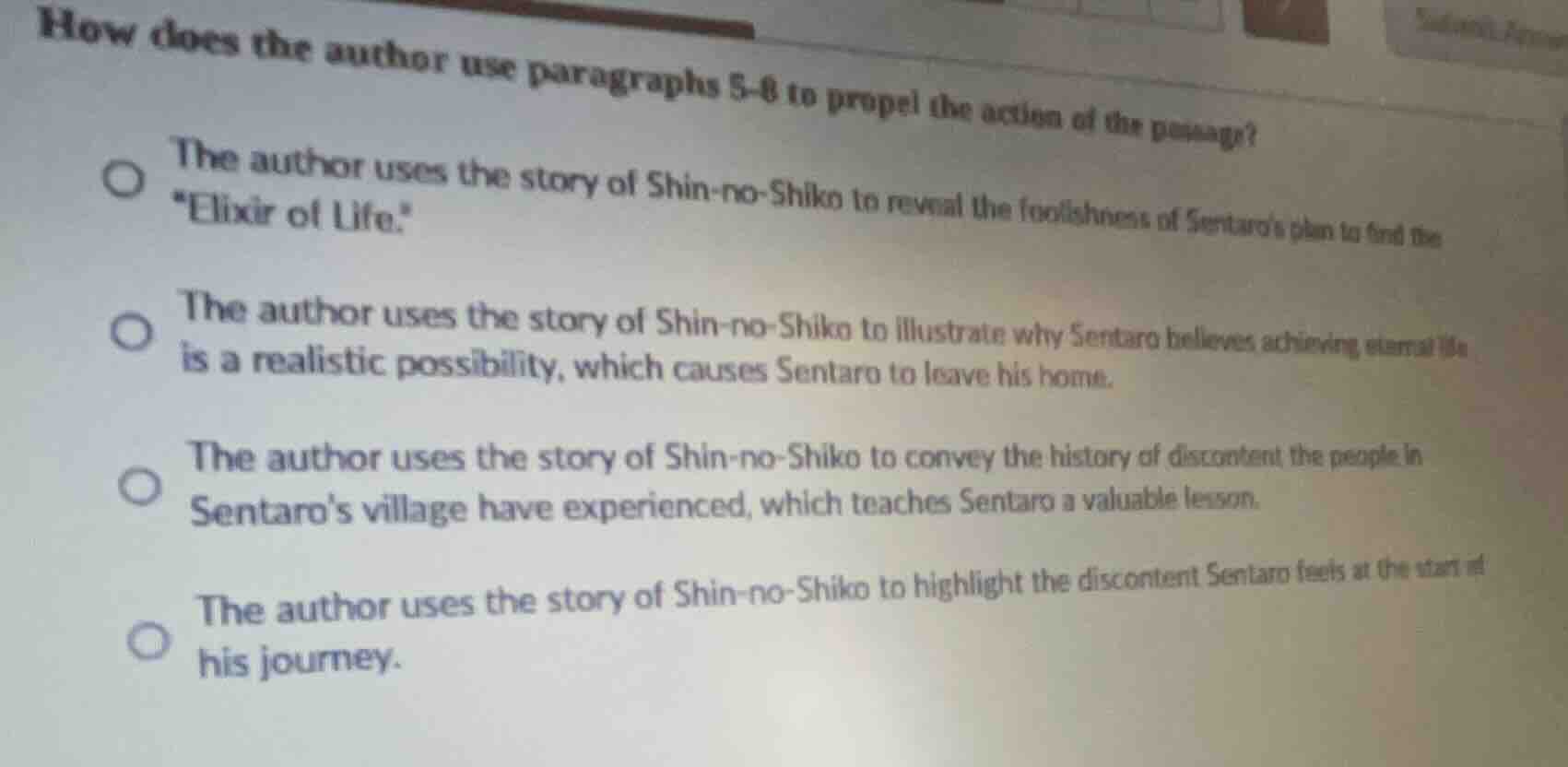 how does the author use paragraphs 5-8 to propel the action of the pass…