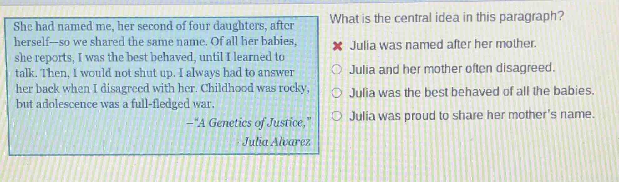 she had named me, her second of four daughters, after herself—so we sha…
