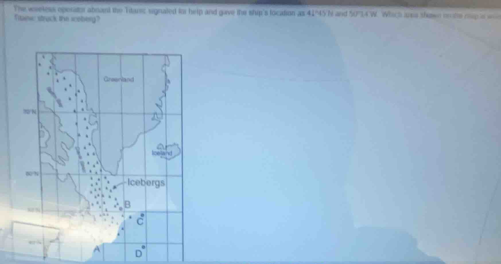 the wireless operator aboard the titanic signaled for help and gave the…