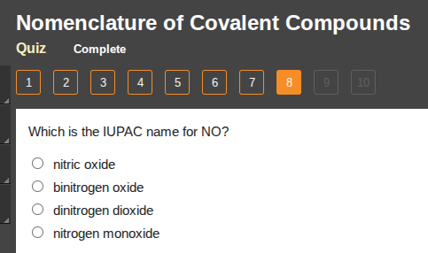 nomenclature of covalent compounds quiz complete 1 2 3 4 5 6 7 8 9 10 w…