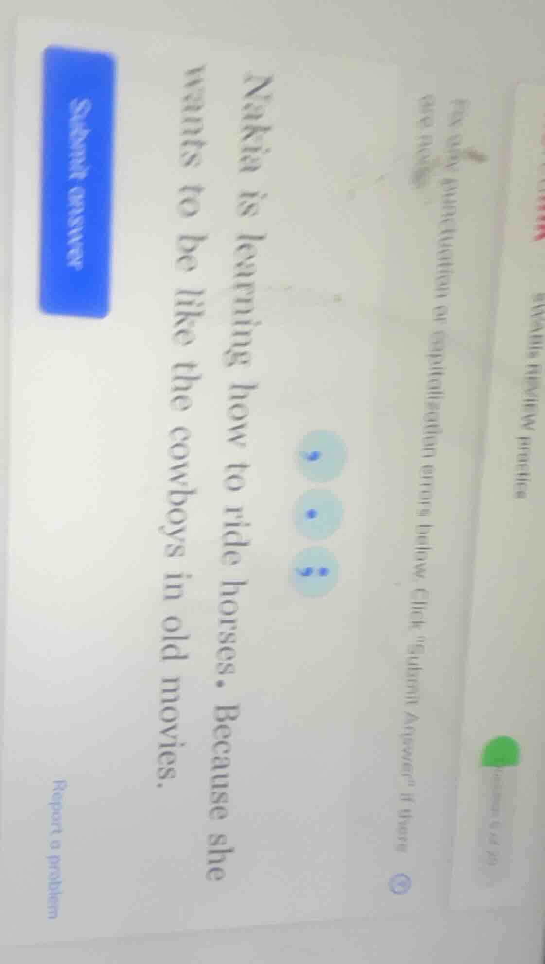 skills review practice fix any punctuation or capitalization errors bel…