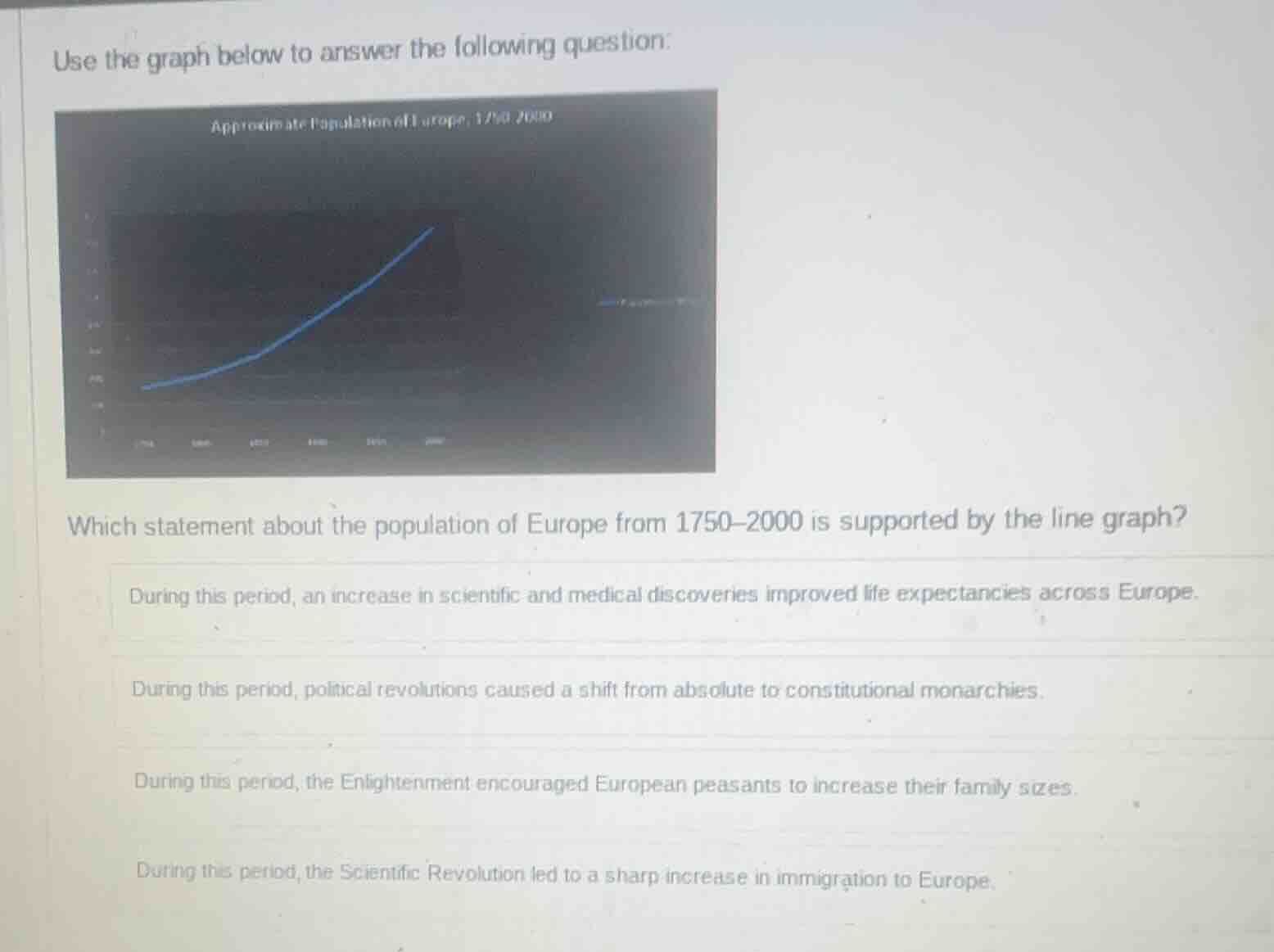 use the graph below to answer the following question: approximate popul…
