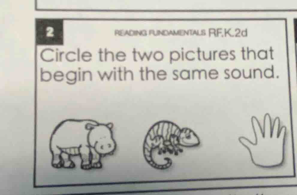 2 reading fundamentals rf.k.2d circle the two pictures that begin with …