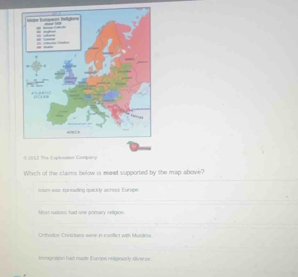 major european religions almost 1600 © 2012 the exploration company whi…