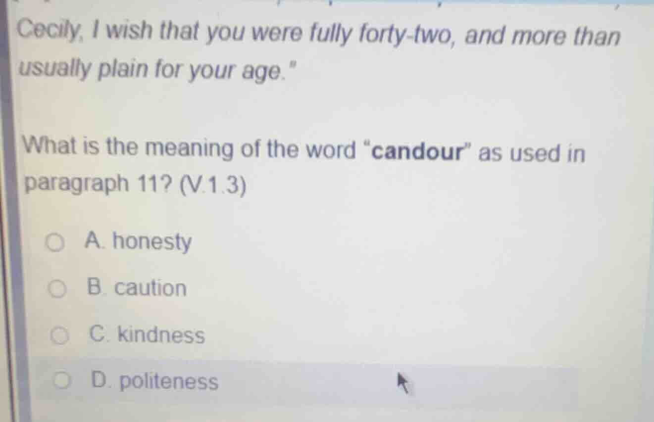 cecily, i wish that you were fully forty-two, and more than usually pla…