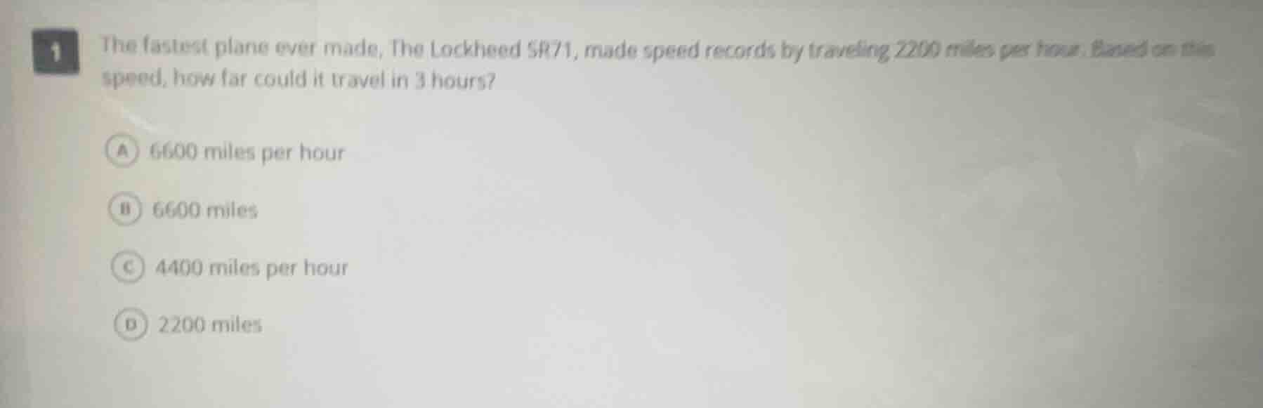 1 the fastest plane ever made, the lockheed sr71, made speed records by…