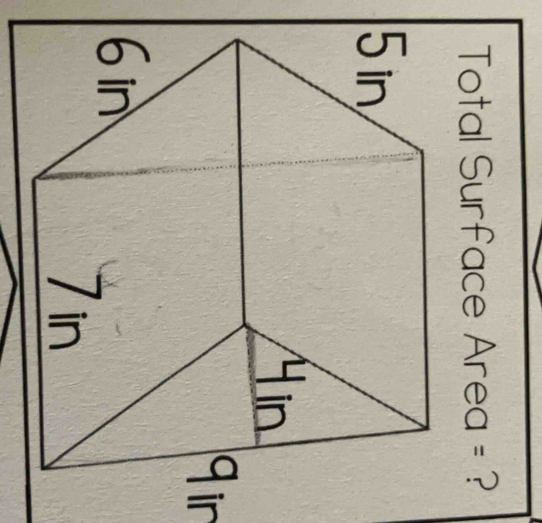 total surface area = ?