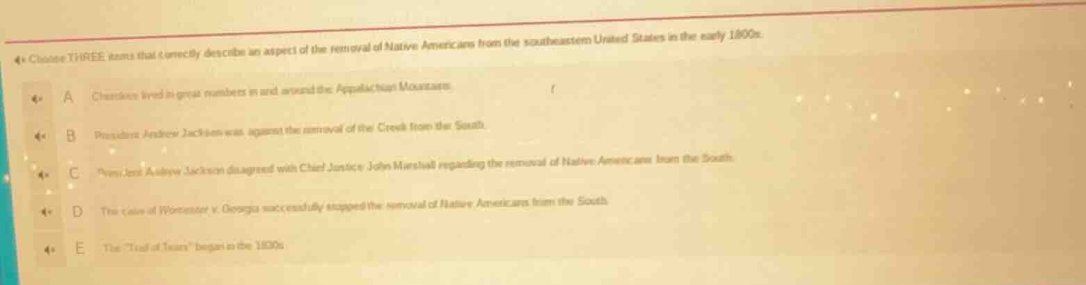 choose three items that correctly describe an aspect of the removal of …