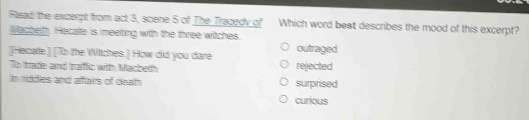 read the excerpt from act 3, scene 5 of _the tragedy of macbeth_. hecat…