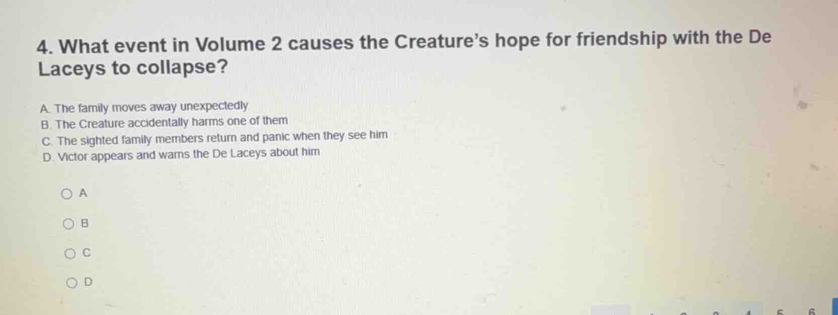 4. what event in volume 2 causes the creatures hope for friendship with…