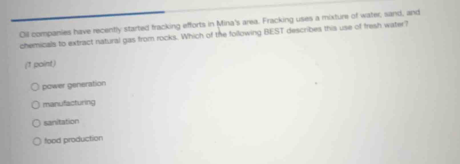 oil companies have recently started fracking efforts in minas area. fra…