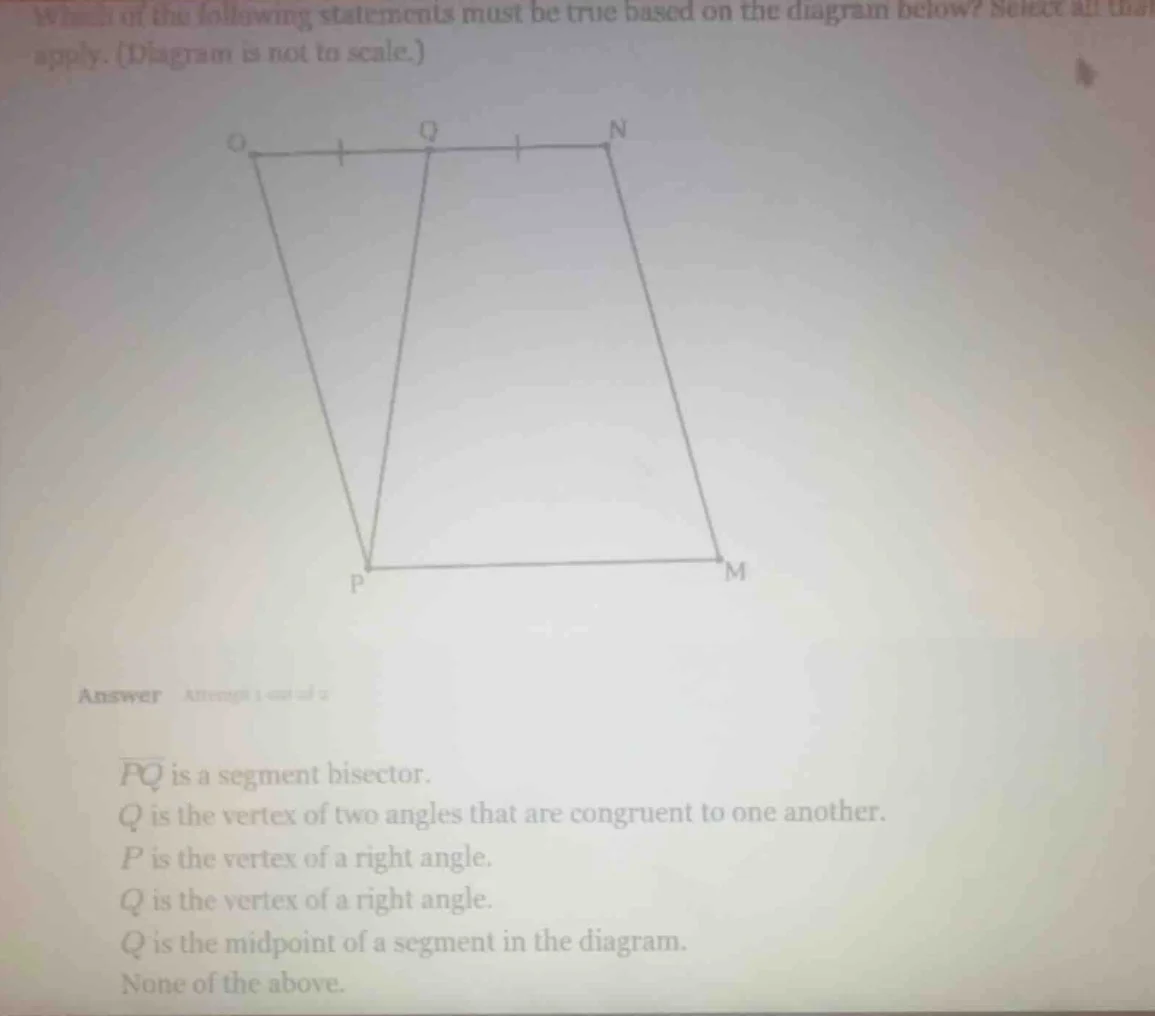 which of the following statements must be true based on the diagram bel…