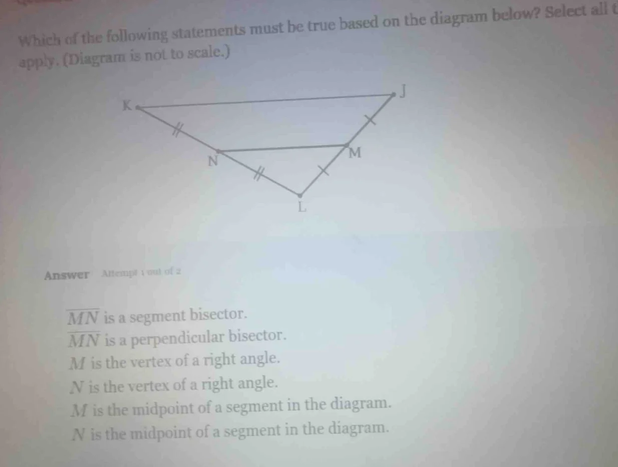 which of the following statements must be true based on the diagram bel…