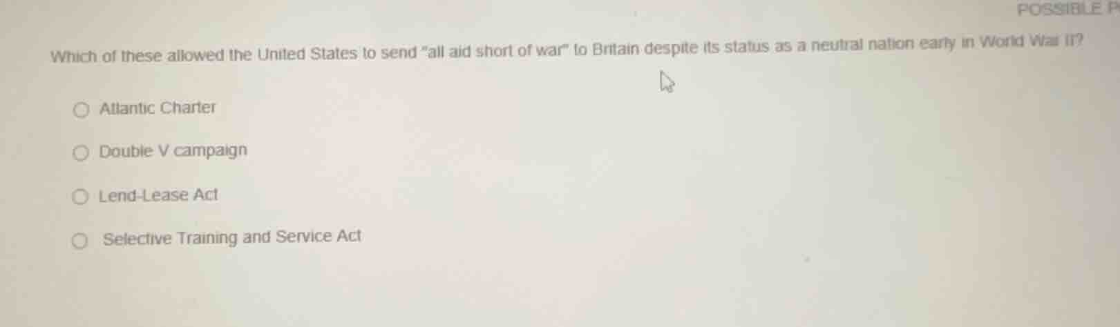 which of these allowed the united states to send \all aid short of war\…