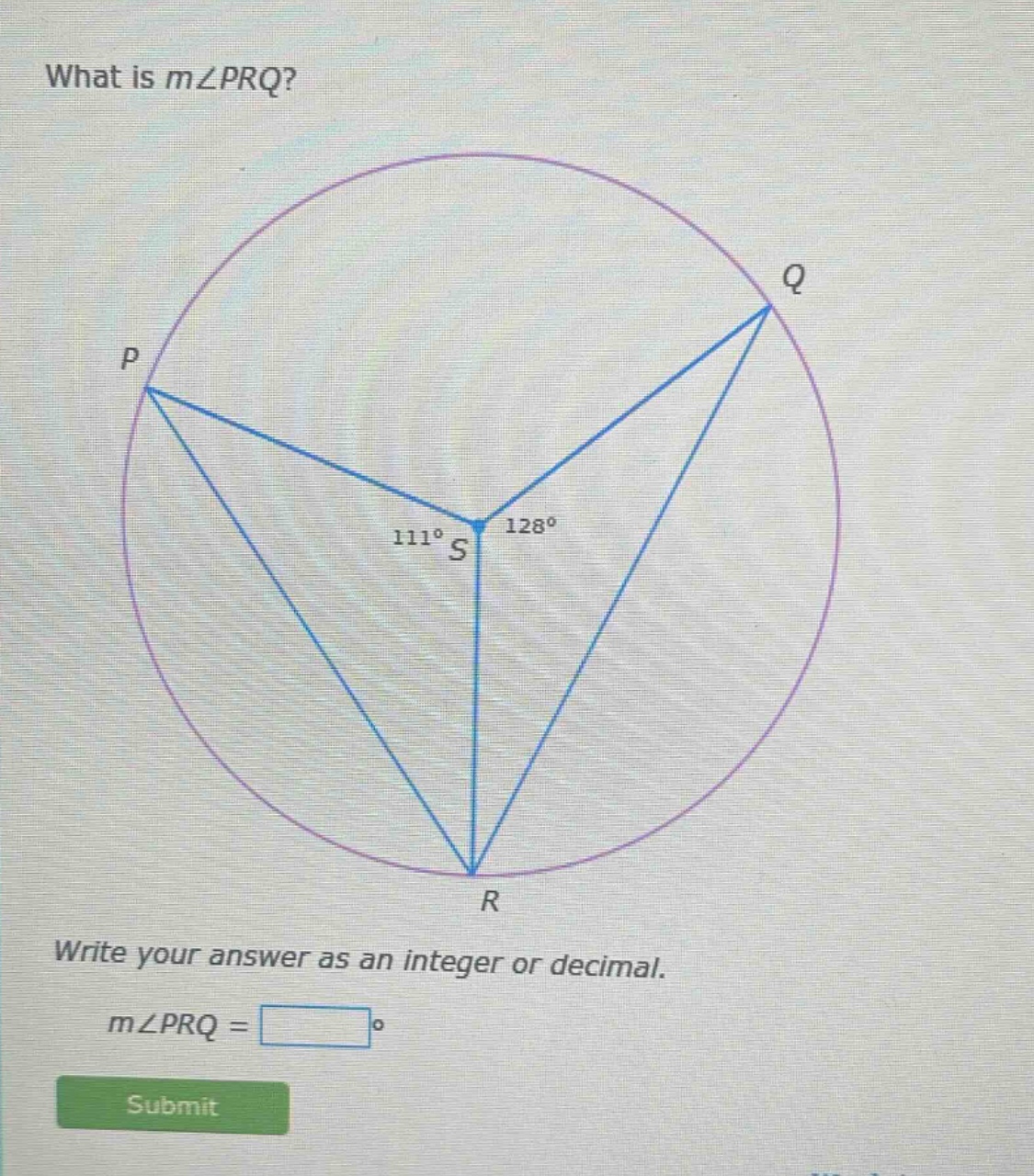what is $m\\angle prq$? write your answer as an integer or decimal. $m\…