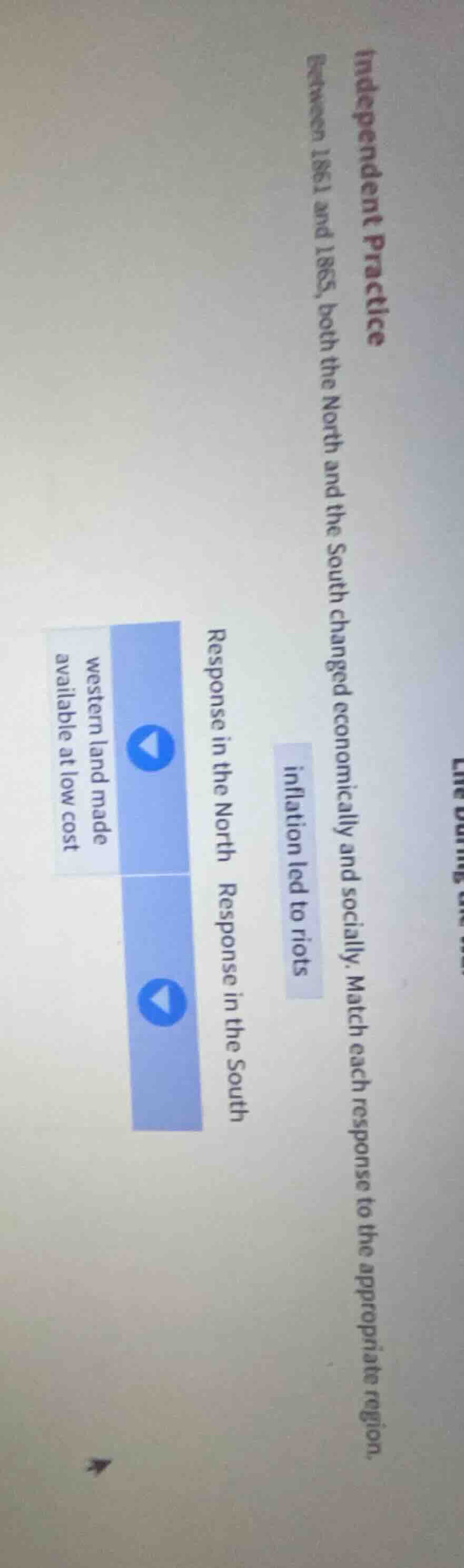 independent practice between 1861 and 1865, both the north and the sout…