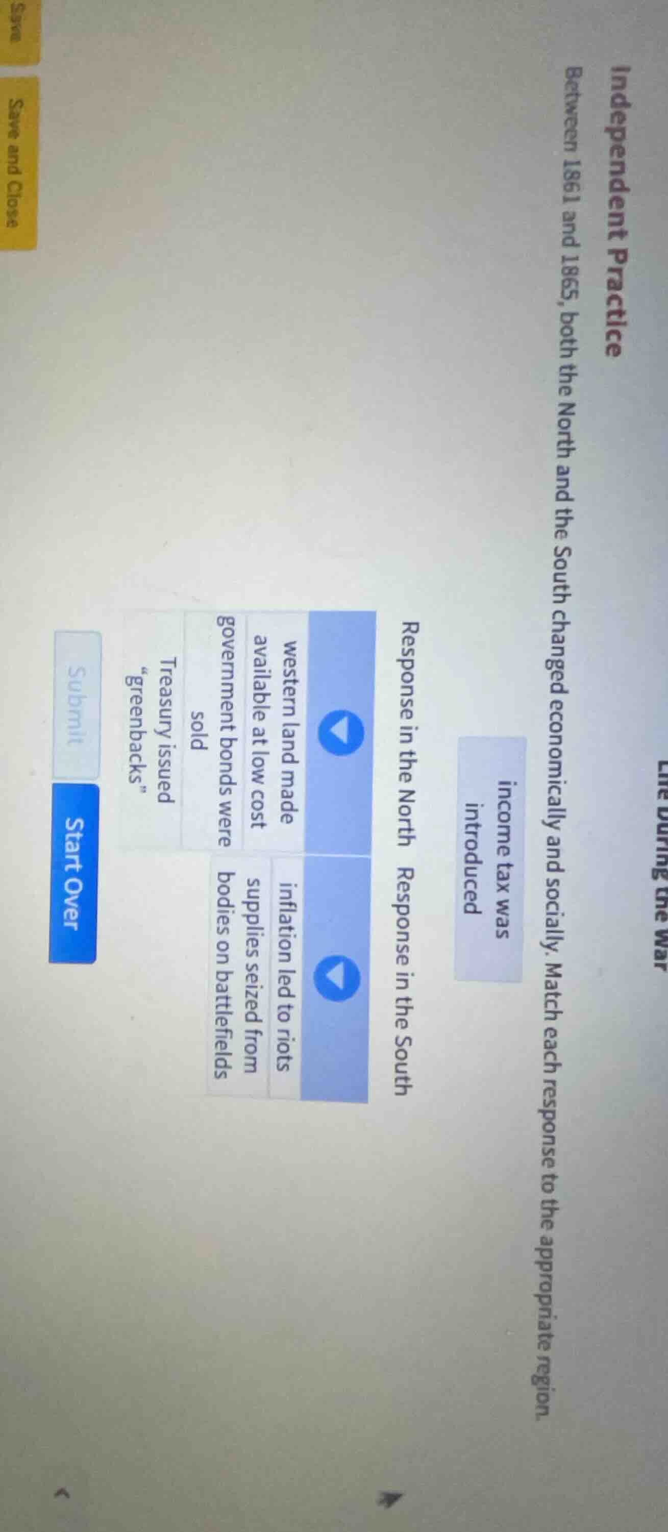 independent practicelife during the warbetween 1861 and 1865, both the …