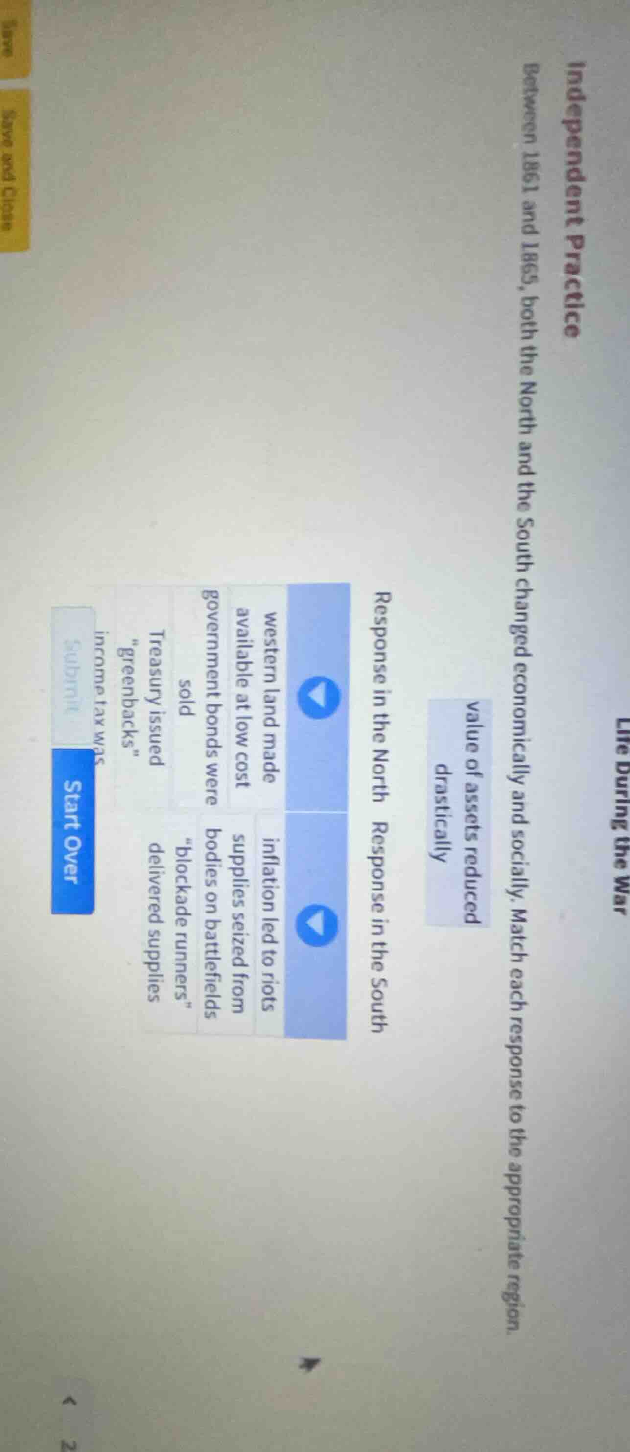 life during the war independent practice between 1861 and 1865, both th…