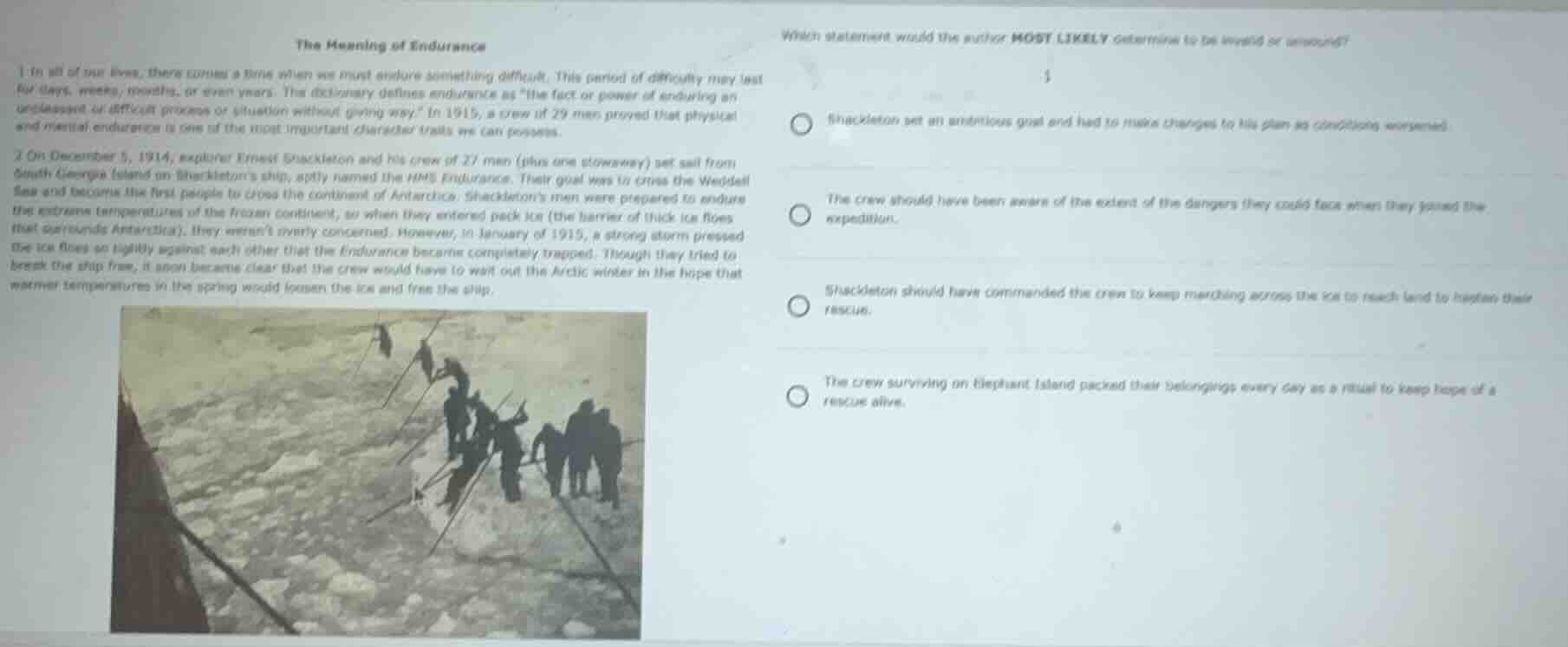 the meaning of endurance1 in all of our lives, there comes a time when …