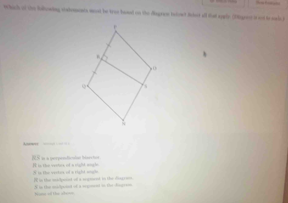 which of the following statements must be true based on the diagram bel…