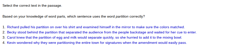 select the correct text in the passage. based on your knowledge of word…