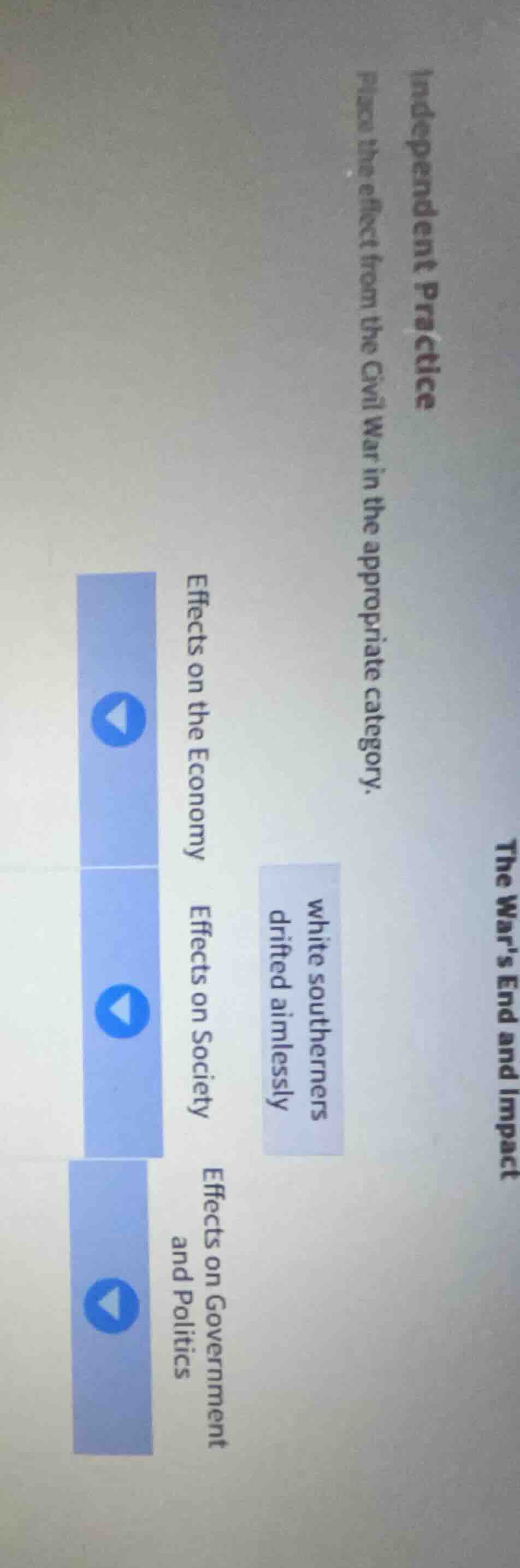 independent practice place the effect from the civil war in the appropr…