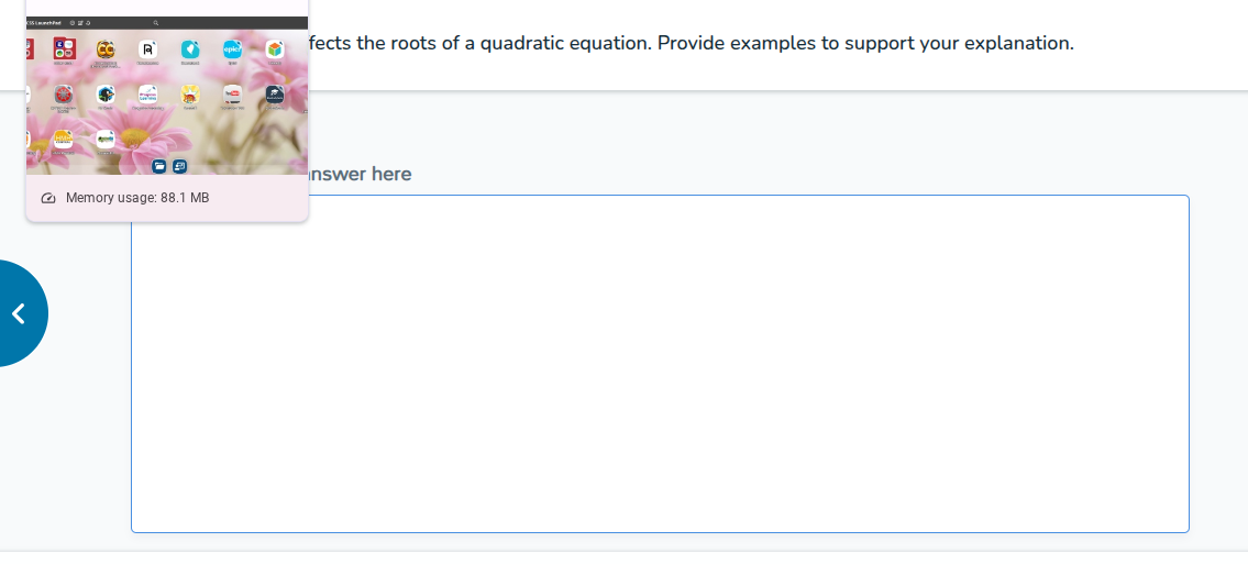 fects the roots of a quadratic equation. provide examples to support yo…
