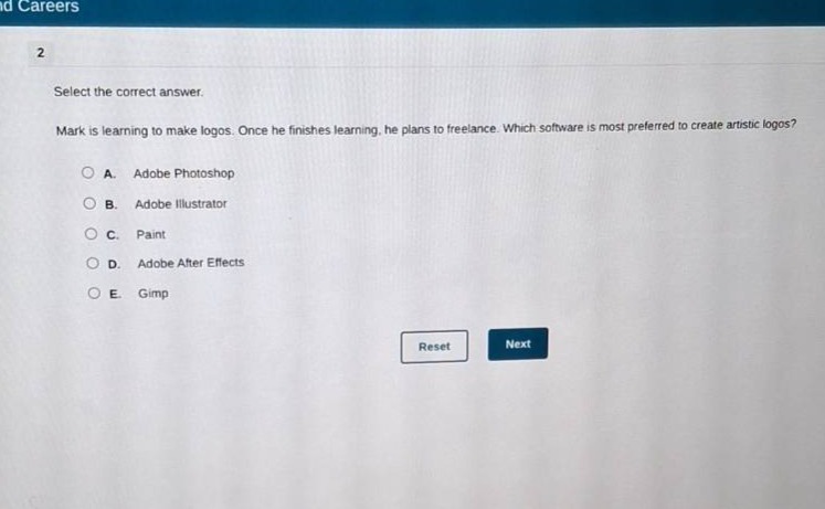 2 select the correct answer. mark is learning to make logos. once he fi…