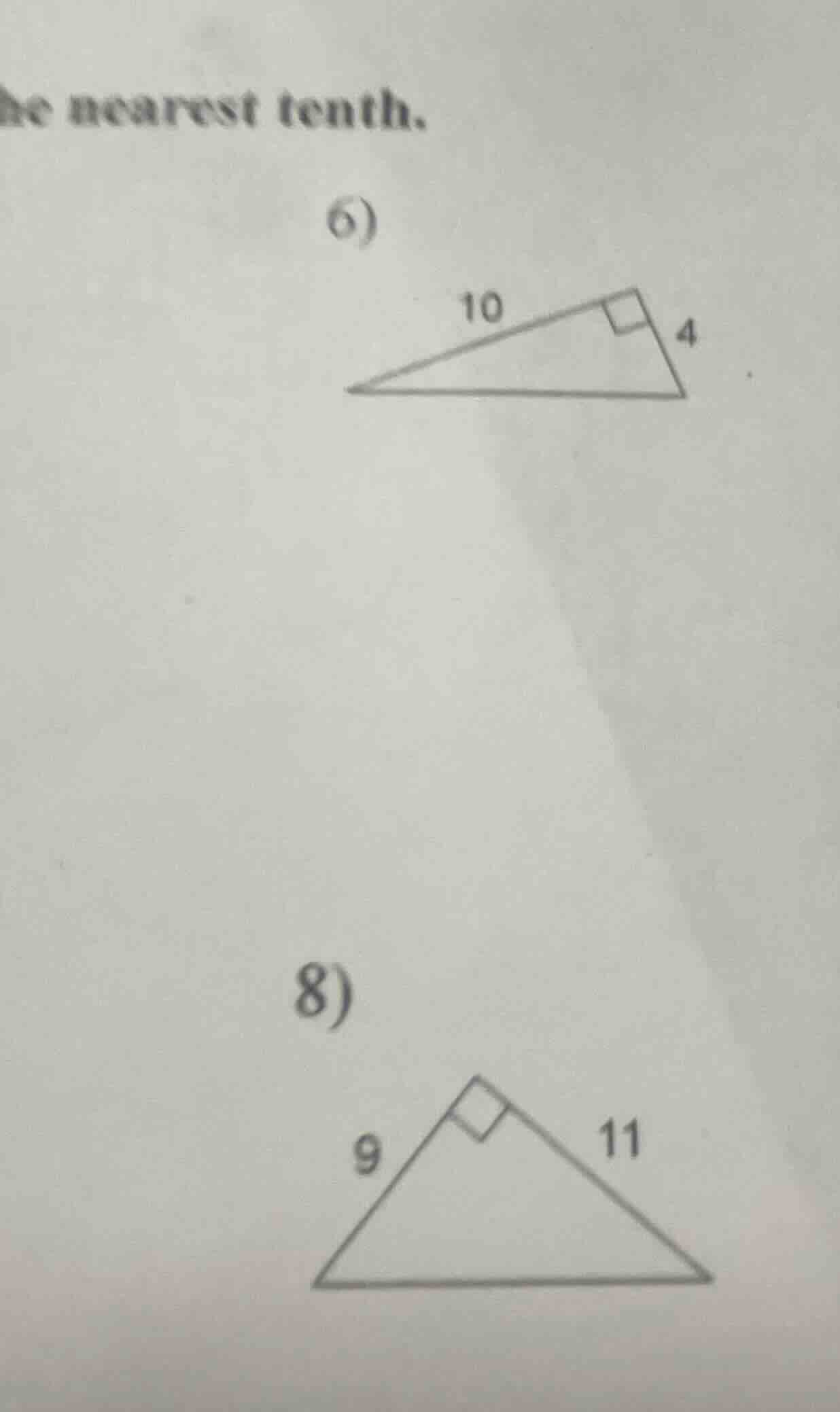 he nearest tenth. 6) 8)