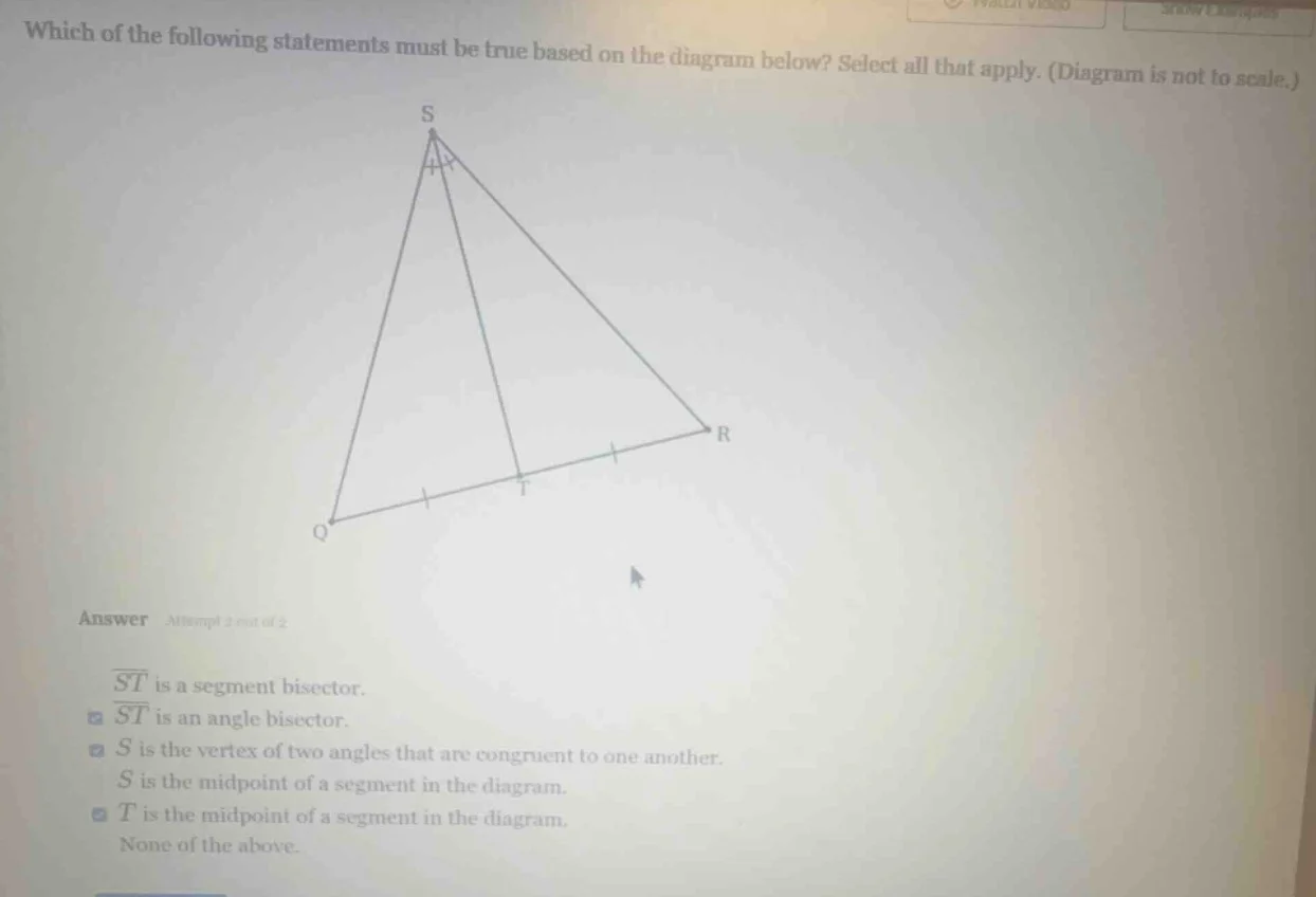 which of the following statements must be true based on the diagram bel…