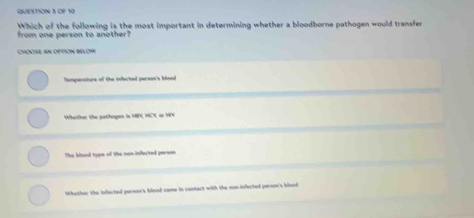 question 3 of 10 which of the following is the most important in determ…