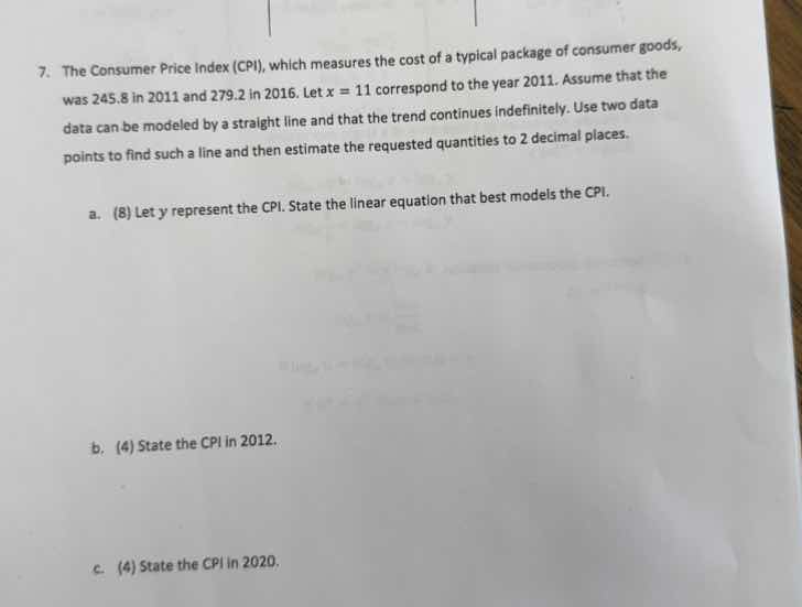 7. the consumer price index (cpi), which measures the cost of a typical…