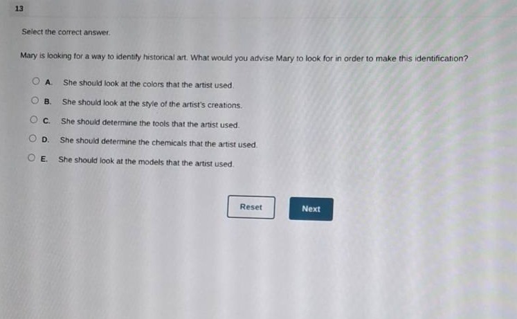 13 select the correct answer. mary is looking for a way to identify his…