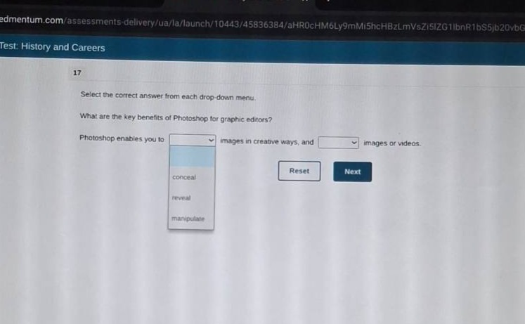 test. history and careers 17 select the correct answer from each drop-d…
