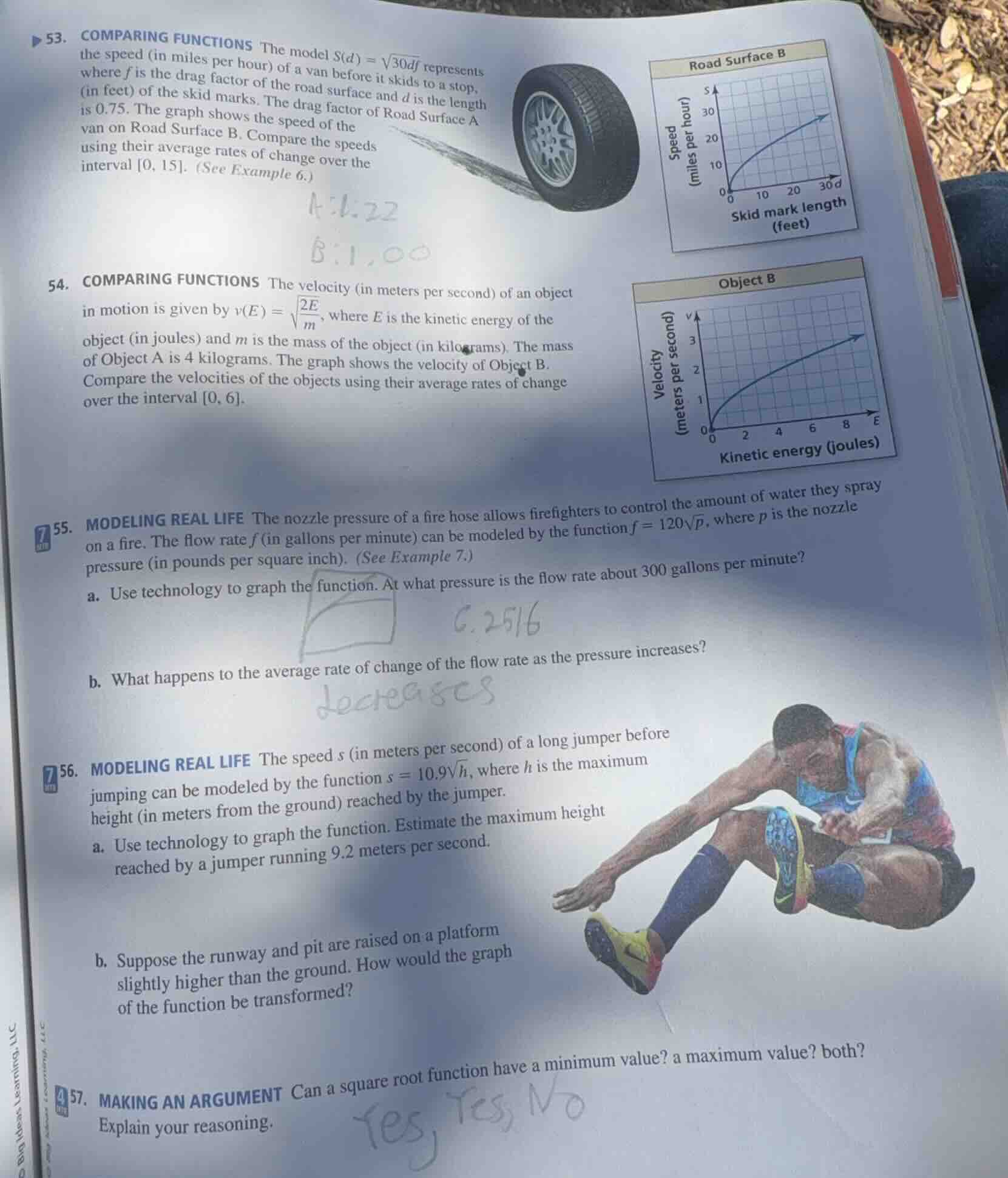 53. comparing functions the model $s(d) = \\sqrt{30df}$ represents the …
