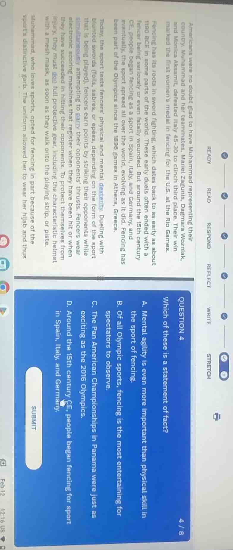 americans were no doubt glad to have muhammad representing their countr…