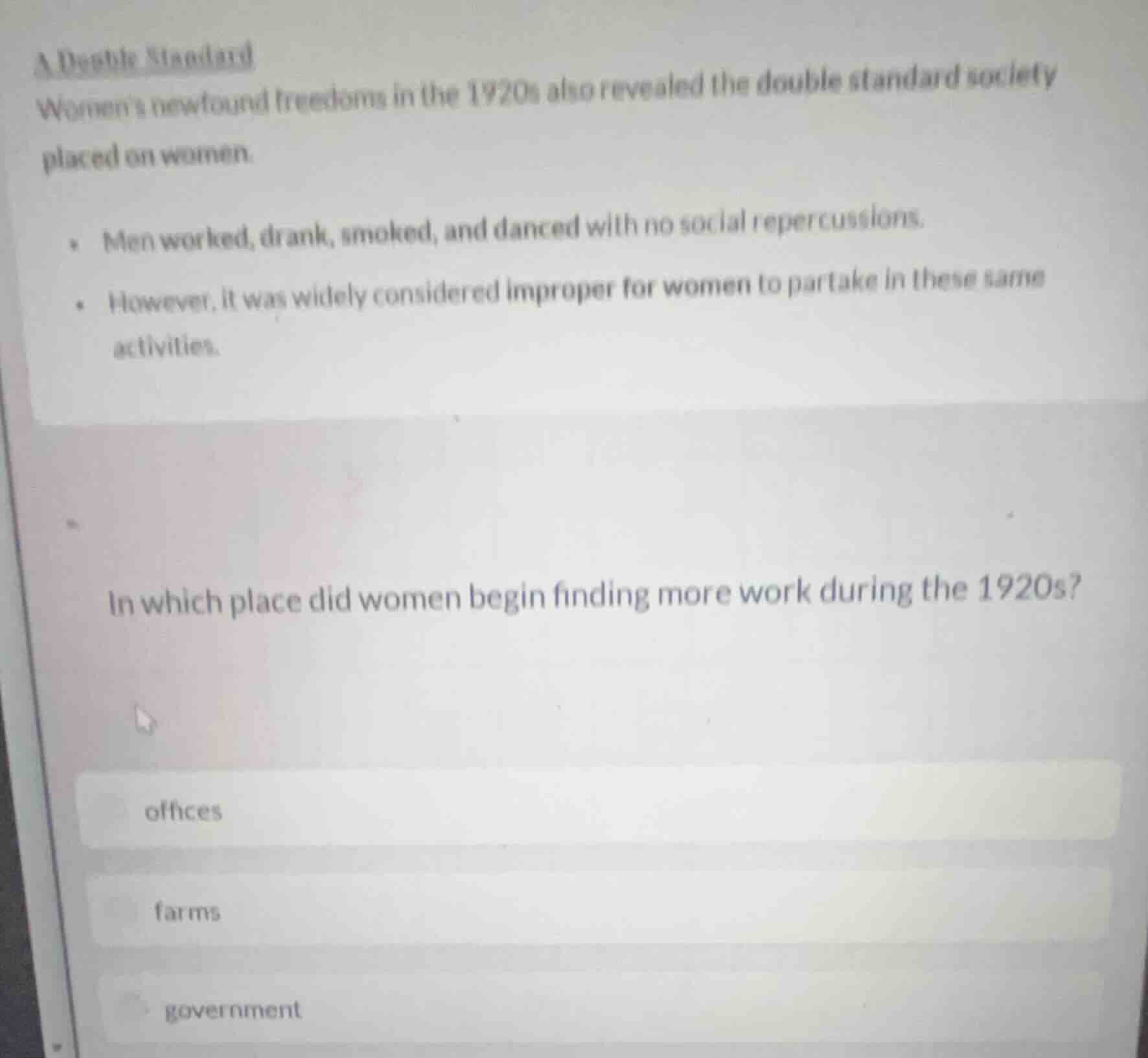 a double standard womens newfound freedoms in the 1920s also revealed t…