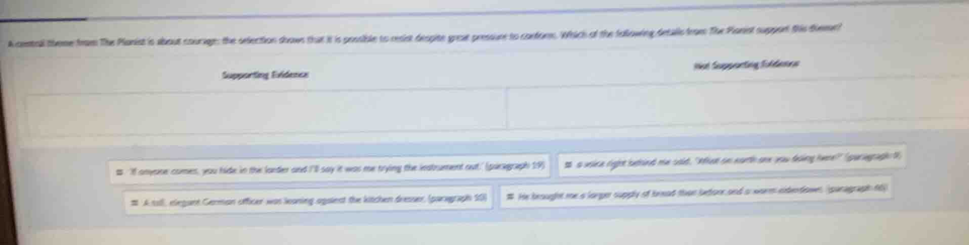 a central theme from the pianist is about courage: the selection shows …