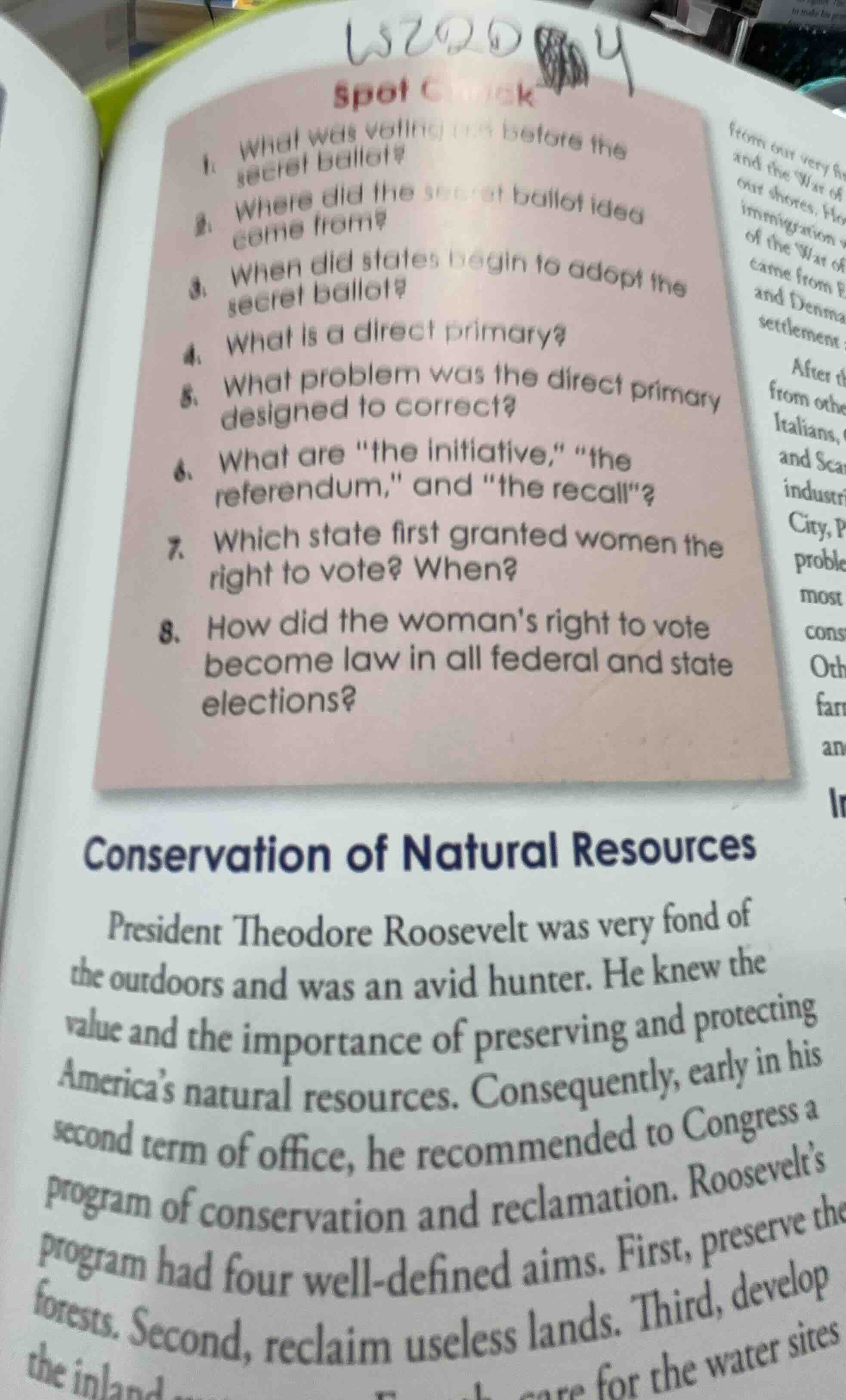 spot check1. what was voting like before the secret ballot?2. where did…