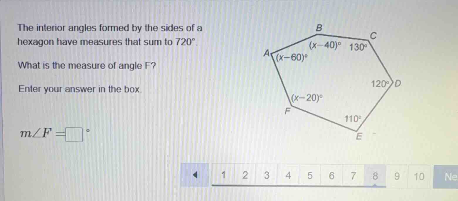 the interior angles formed by the sides of a hexagon have measures that…