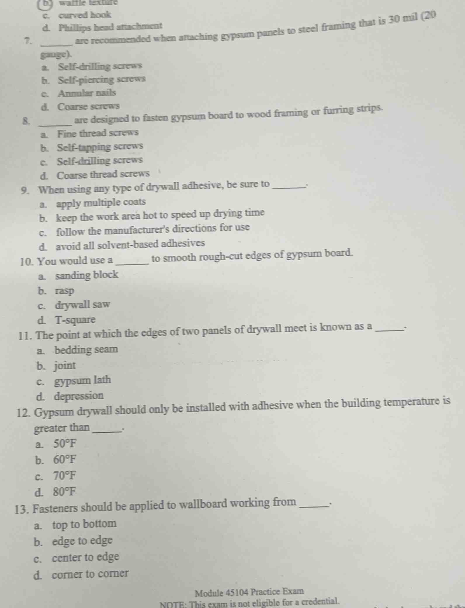 (b) waffle texture c. curved hook d. phillips head attachment 7. ______…